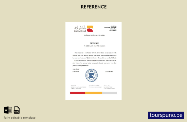 lista para imprimir plantilla de referencia bancaria Albilad de Arabia Saudita